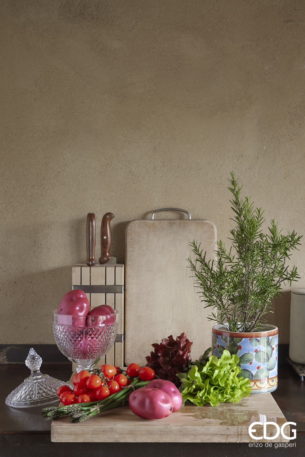 Cup Container Potiche H 29 Cm D 15 Cm Natural with Box