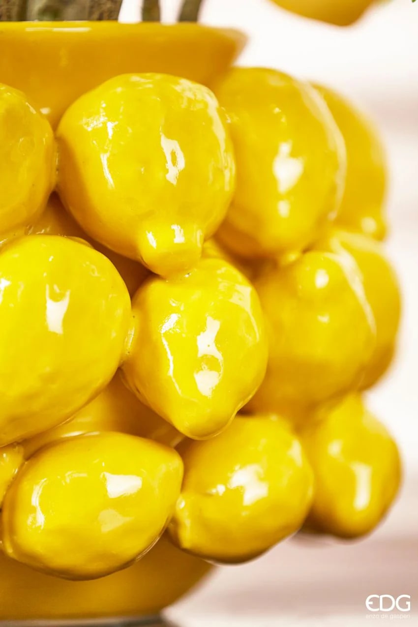 EDG Enzo De Gasperi Flared Lemon Vase H 36 Cm D 30 Cm Yellow