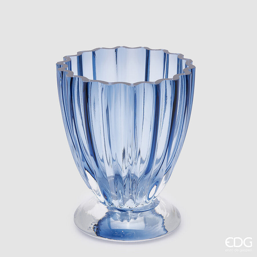 edg enzo de gasperi edg enzo de gasperi vaso glory h 175 cm d 14 cm vetro blue ean 8059824355591