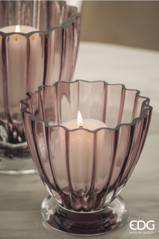 edg enzo de gasperi edg enzo de gasperi vaso glory h 13 cm d 14 cm antique pink ean 8059824355638