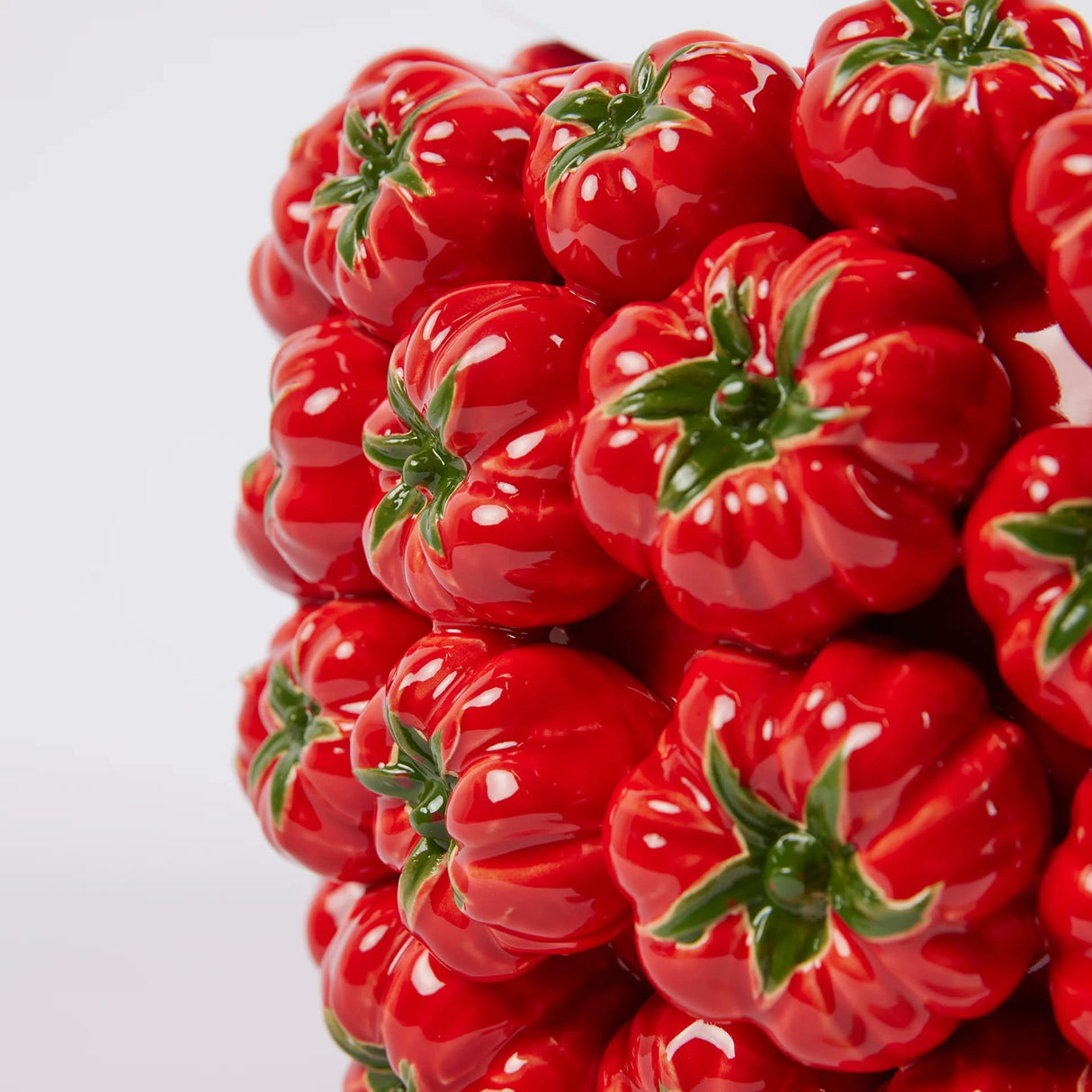 EDG Enzo De Gasperi Chakra Tomato Vase H 24.5 Cm D 36.5 Cm Red and Green Color