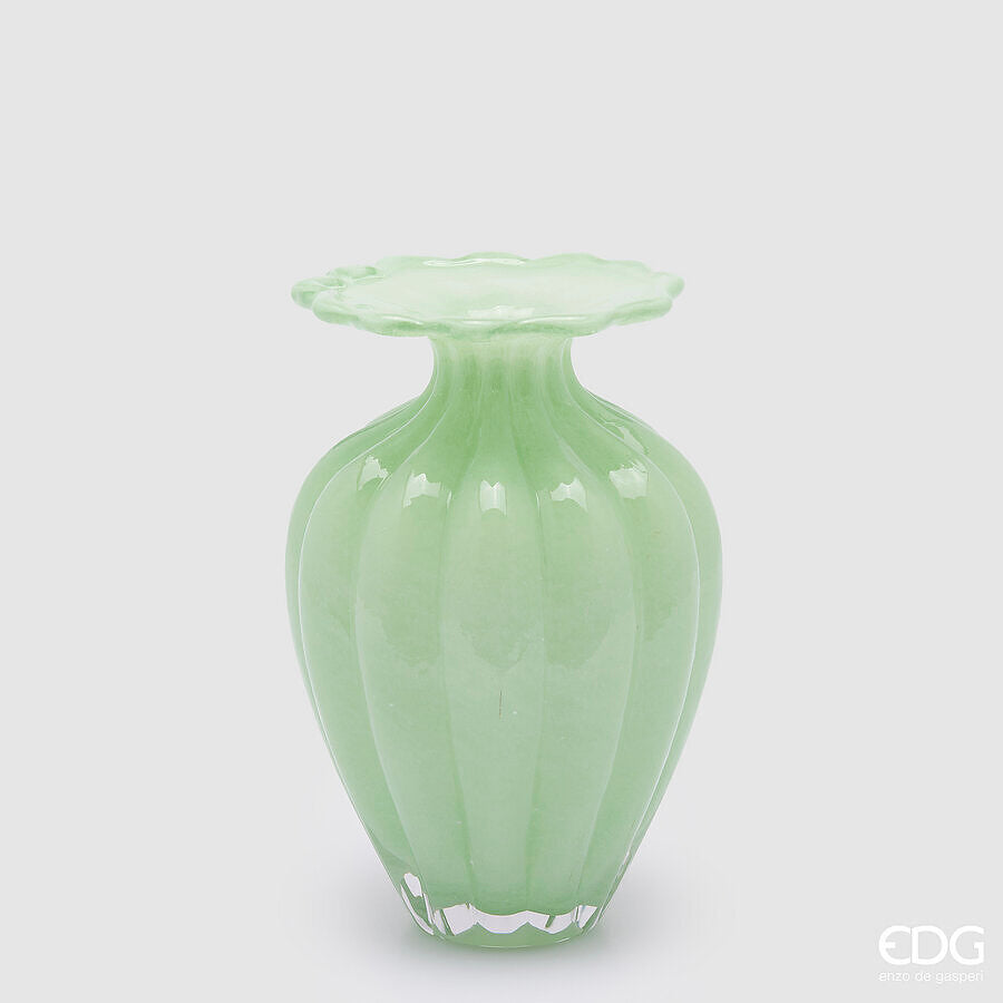 edg enzo de gasperi edg enzo de gasperi vaso blossom h 245 cm d 165 cm vetro light green ean 8059824420794