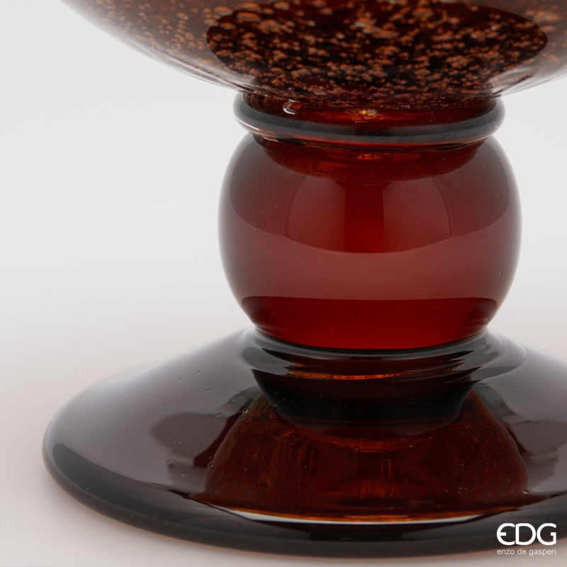 edg enzo de gasperi edg enzo de gasperi vaso corinto sfera h 42 cm l 31 cm l 25 cm vetro amber ean 8059824456267