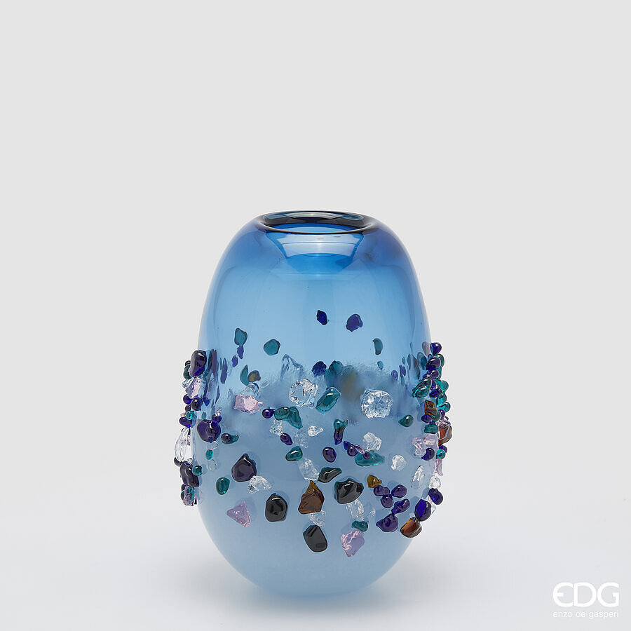 edg enzo de gasperi edg enzo de gasperi vaso gemme ovale h 25 cm l 18 cm l 15 cm vetro light blue ean 8059824456427
