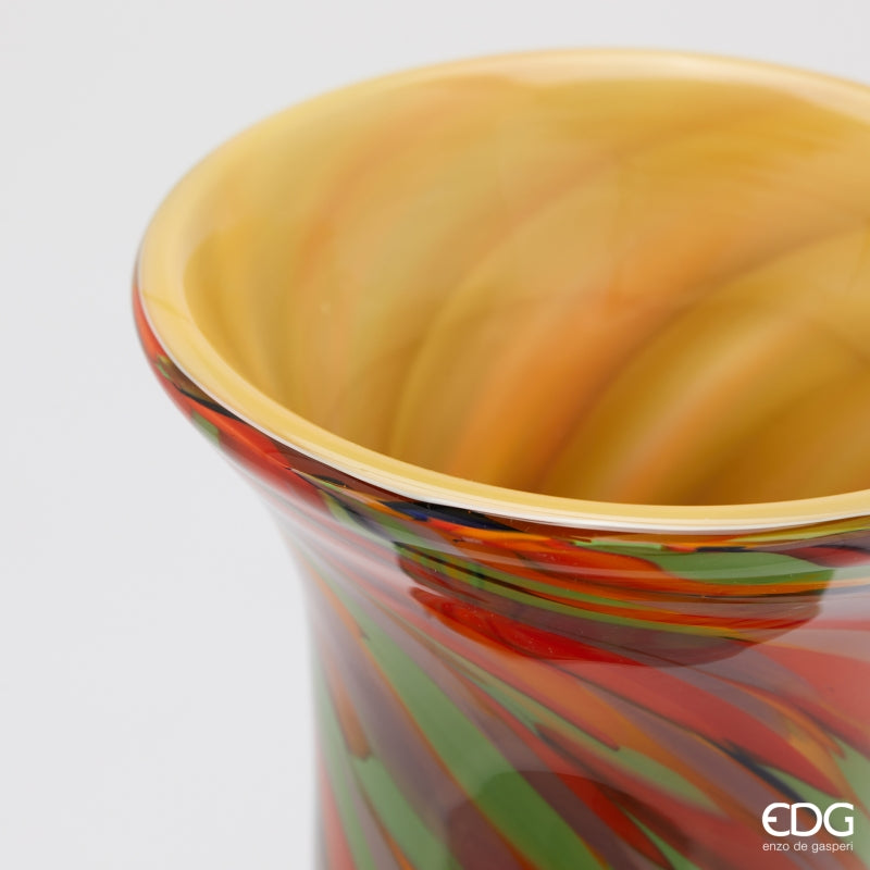 edg enzo de gasperi edg enzo de gasperi vaso macula bottiglia h 465 cm d 215 cm vetro orange mix ean 8059824485090