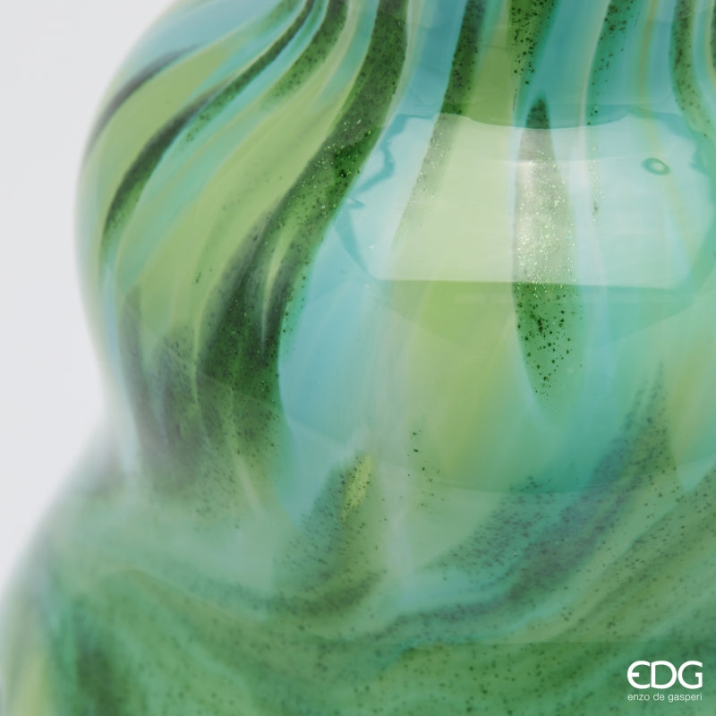 edg enzo de gasperi edg enzo de gasperi vaso macula bottiglia h 37 cm d 175 cm vetro green ean 8059824456601