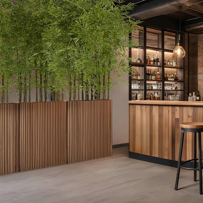 edg enzo de gasperi edg enzo de gasperi vaso listelli rettangolare legno di acacia brown h 90 x 86 x 33 cm ean 8059824484666