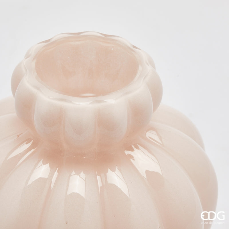 edg enzo de gasperi edg enzo de gasperi vaso chignon h 20 cm d 16 cm vetro pale pink ean 8059824537041