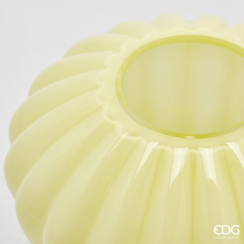 edg enzo de gasperi edg enzo de gasperi vaso diamante h 20 cm d 17 cm vetro light yellow ean 8059824537126