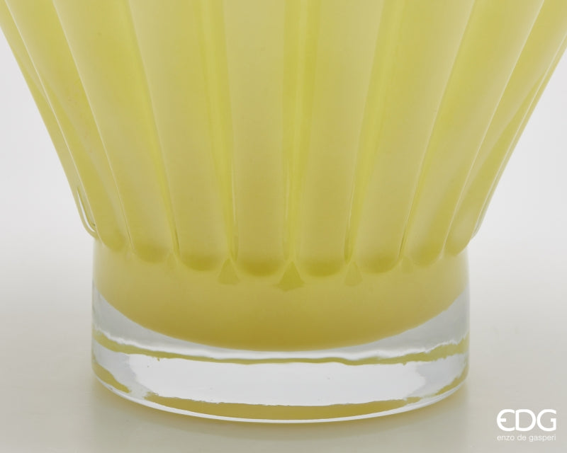 edg enzo de gasperi edg enzo de gasperi vaso diamante h 35 cm d 30 cm vetro light yellow ean 8059824537249