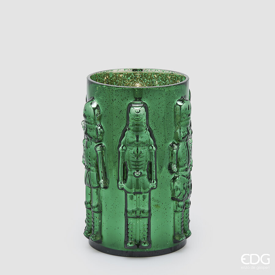 EDG Enzo De Gasperi Soldatino Cylinder Vase Green H25 Ø15 cm – Christmas Decoration