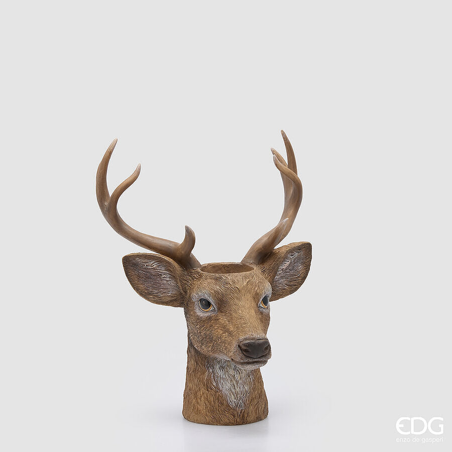 EDG Enzo De Gasperi Deer Vase Hazelnut 37x33xH47 cm – Christmas Decoration