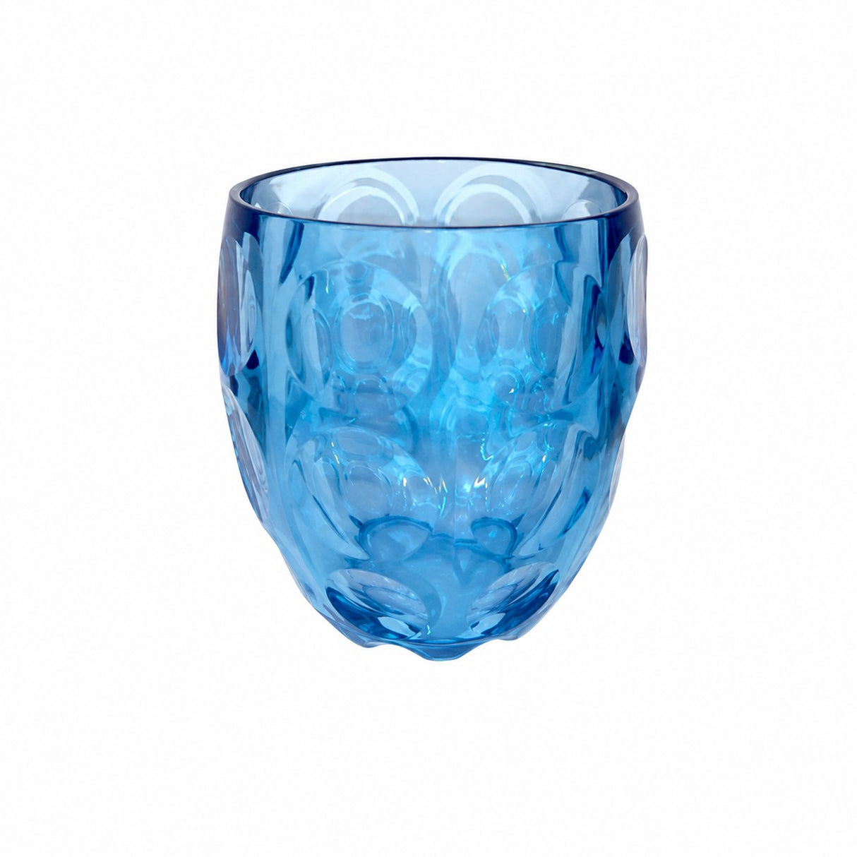 GUZZINI Short Glass Bubbles Blue – Coloured Plastic Glass Modern Design