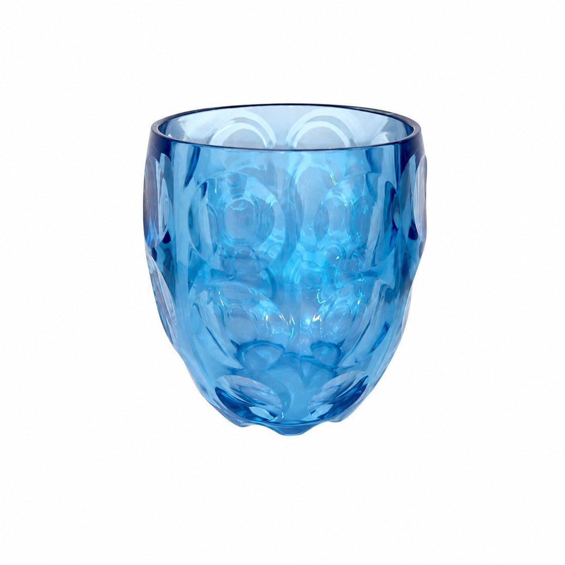 GUZZINI Short Glass Bubbles Blue – Coloured Plastic Glass Modern Design