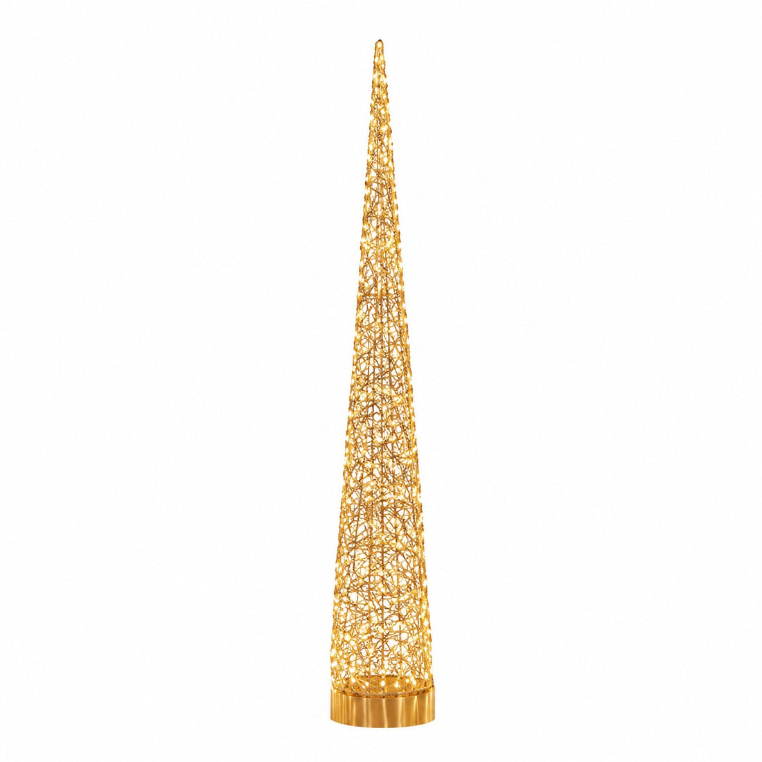 Ad Trend Gold Iron and PE Christmas Tree with 600 LEDs H 150cm
