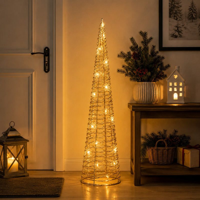 Ad Trend Gold Christmas Tree 40 LED H 80 Cm Warm light