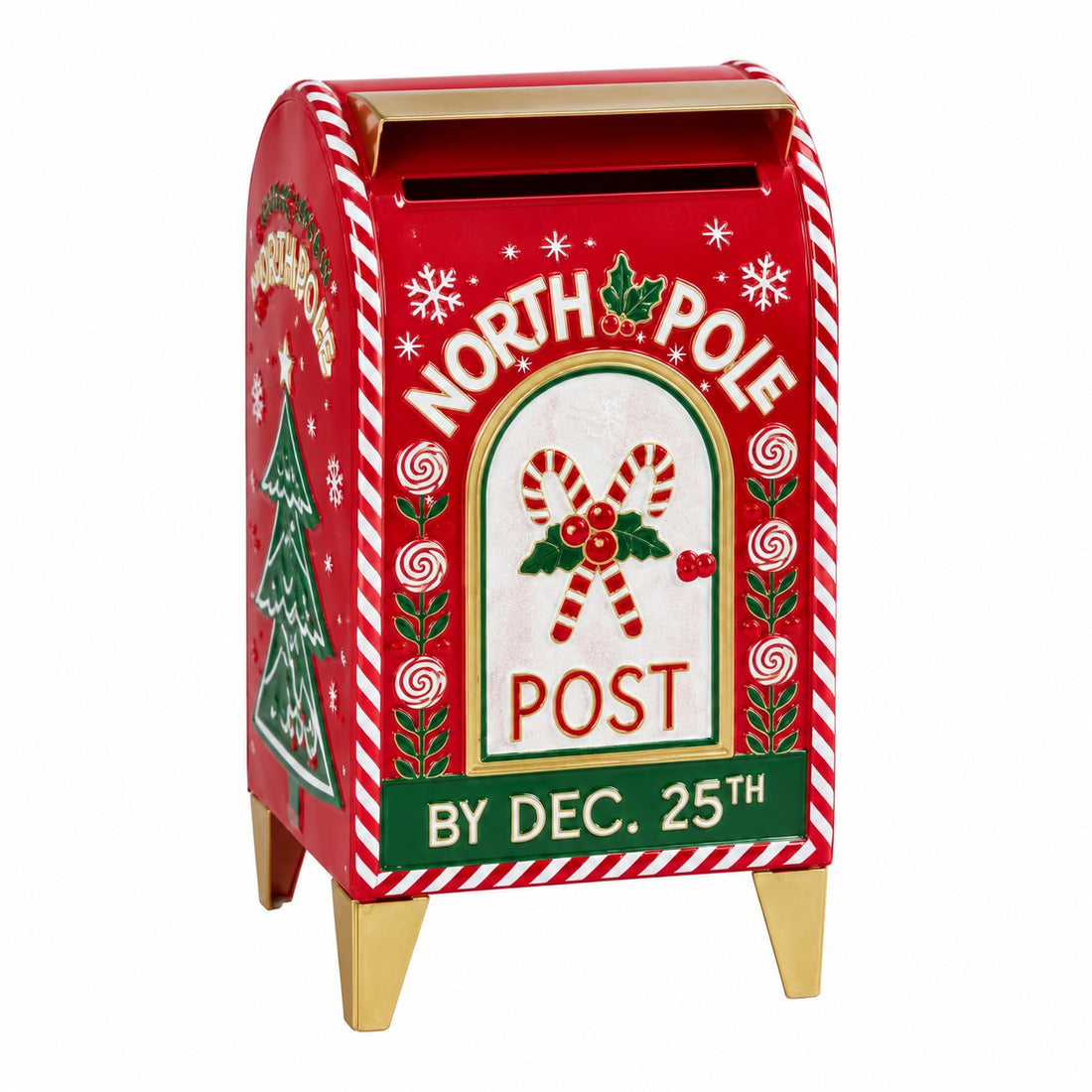 Ad Trend Decorative Christmas Mailbox in Iron 21x17xH36 cm – Christmas Decoration