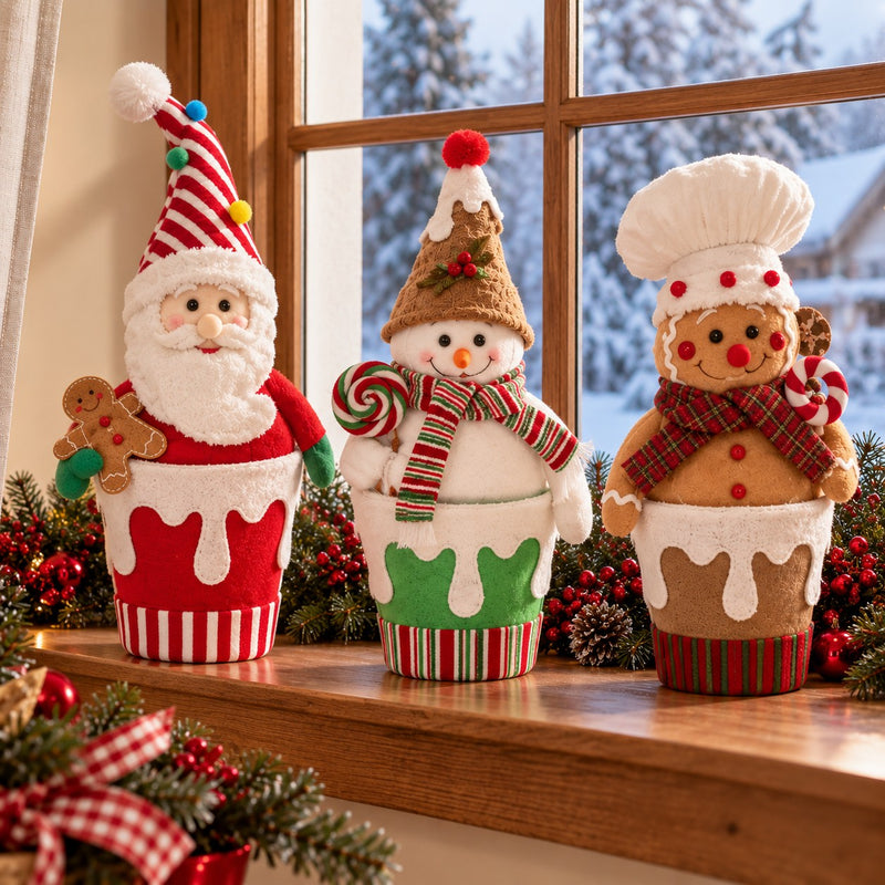 Ad Trend Fabric Christmas Decoration Assorted 18x14xH35 cm 1 Pcs – Christmas Ornament