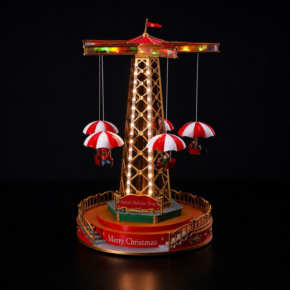 Ad Trend Christmas Carousel with 59 LEDs Ø 25 cm H 45 cm Red