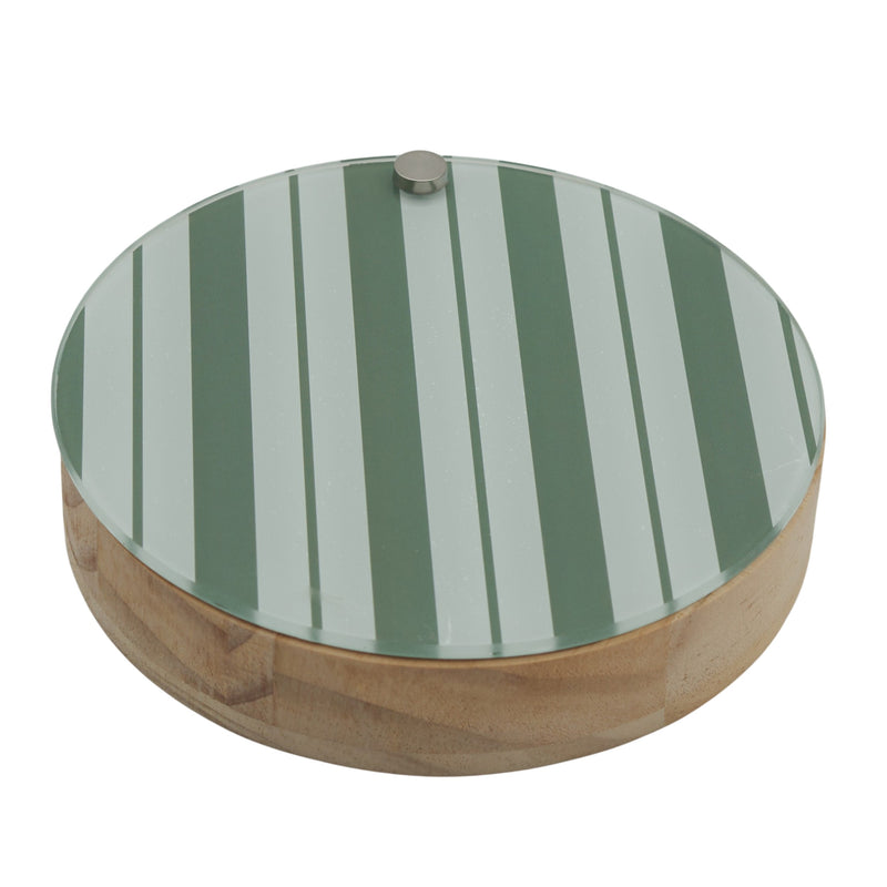 L'Arcolaio Wood Set Wine 4 Pieces in Round Wooden Box 16x3 cm Gift Idea Wine Shop