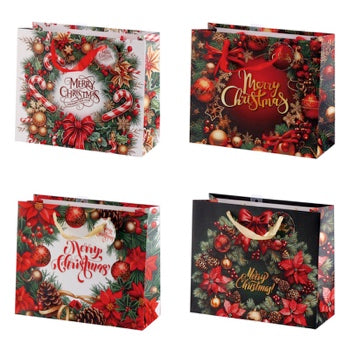 Ad Trend Paper Gift Bag Christmas Assorted 31x12xH26 cm 1 Pcs – Pouch for Christmas Gift Wrapping