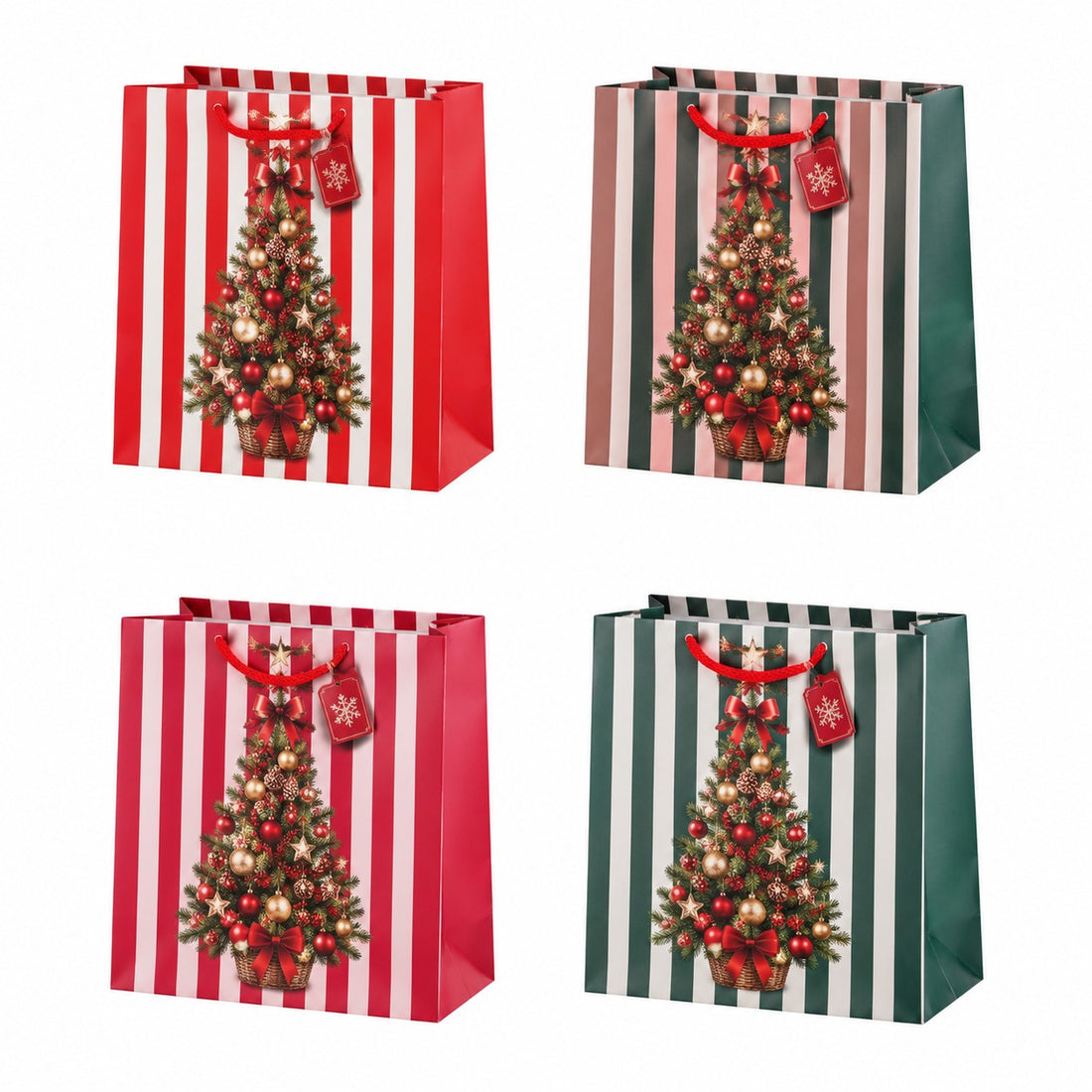Ad Trend Christmas Gift Bag in Assorted Paper 18x10xH23 cm 1 Pcs – Pouch for Christmas Gift Wrapping