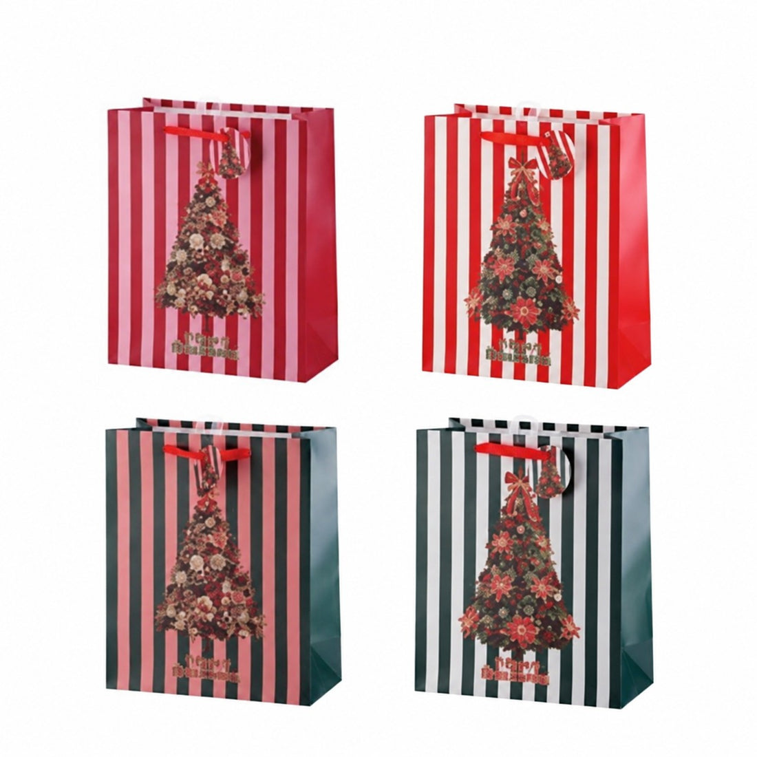 Ad Trend Christmas Gift Bag in Assorted Paper 26x12xH32 cm 1 Pcs – Pouch for Christmas Gift Wrapping