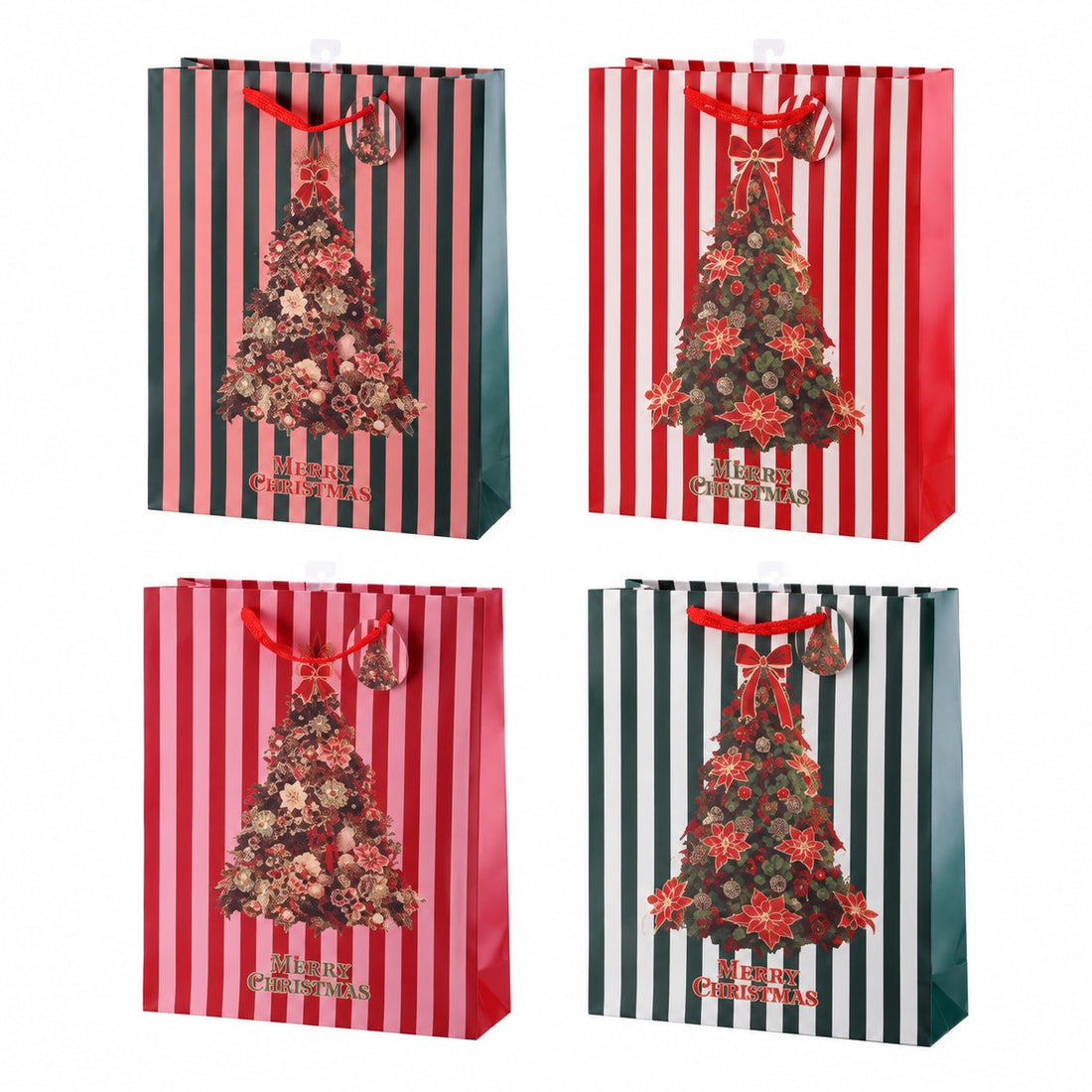 Ad Trend Paper Gift Bag Christmas Assorted 33x10xH46 cm 1 Pcs – Pouch for Christmas Gift Packaging