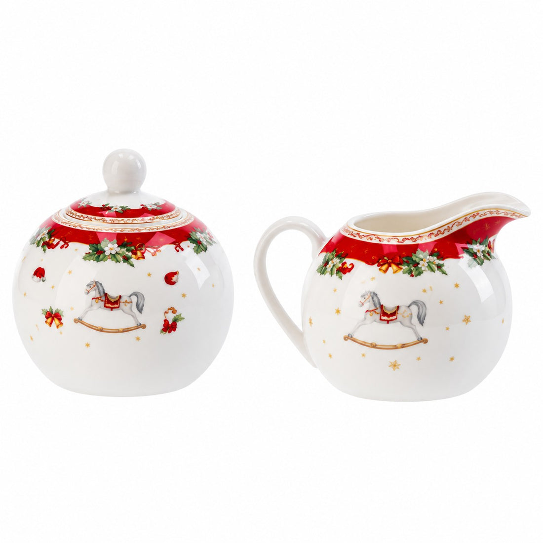 Ad Trend Sugar Bowl and Milk Jug Set in Ceramic – Coffee and Tea Service for the Table