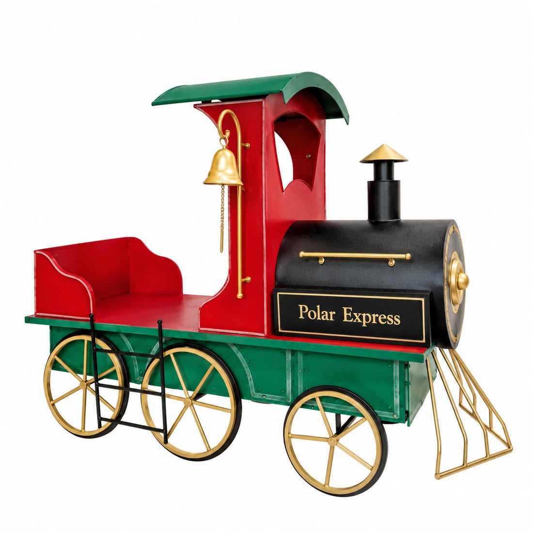 Ad Trend Decorative Christmas Locomotive in Iron 170x63xH131 cm – Christmas Decoration for Indoor and Outdoor