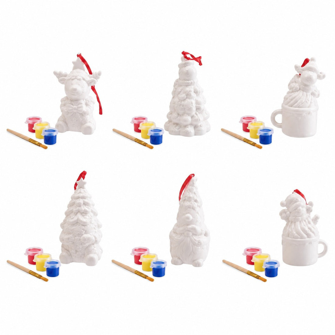 Ad Trend Christmas Decoration Painting Set with Brush and 3 Assorted Paints 1 Pcs – DIY Creative Christmas Kit