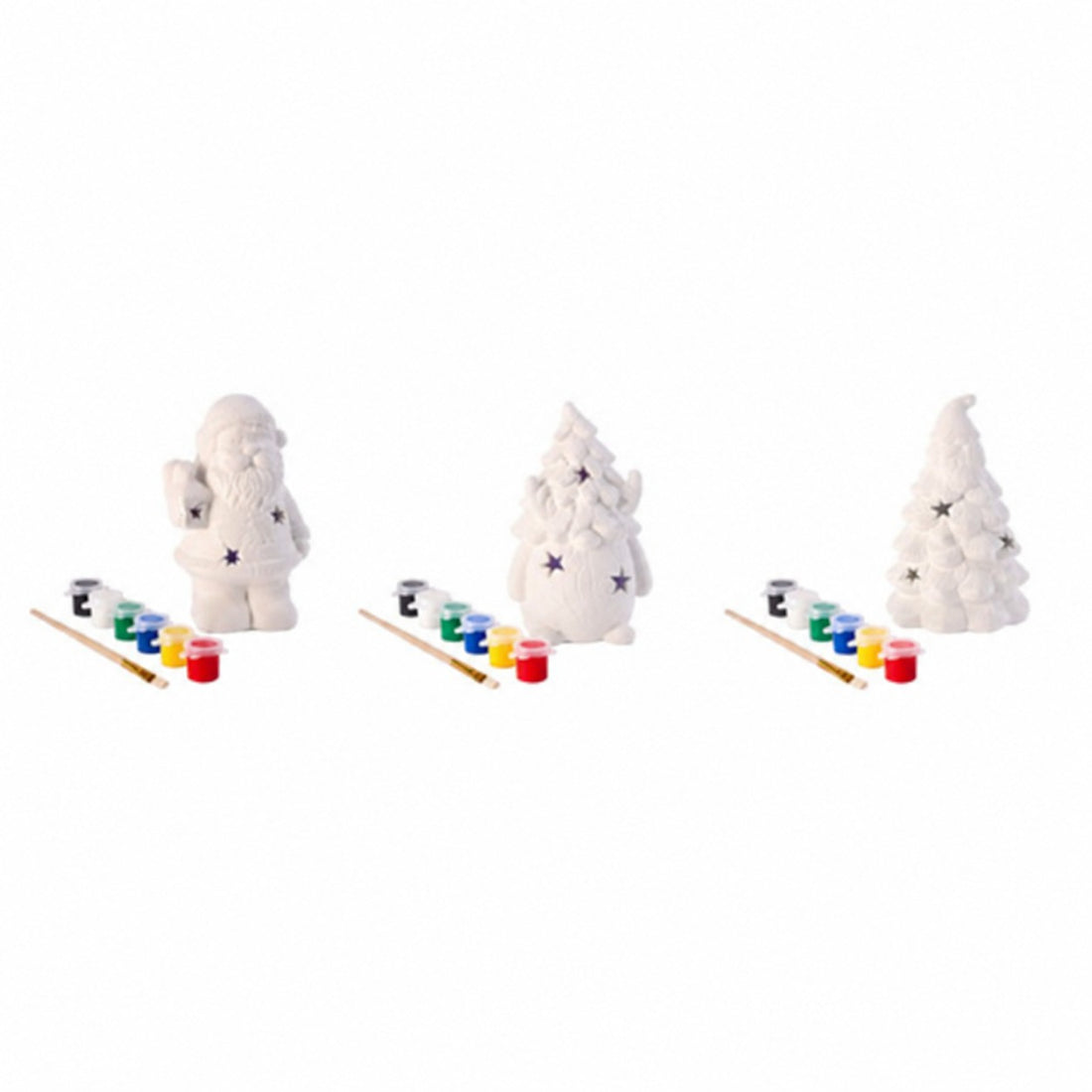 Ad Trend Christmas Decoration with LED to Paint, Brush and 6 Assorted Poster Paints 1 Set – Creative DIY Christmas Kit