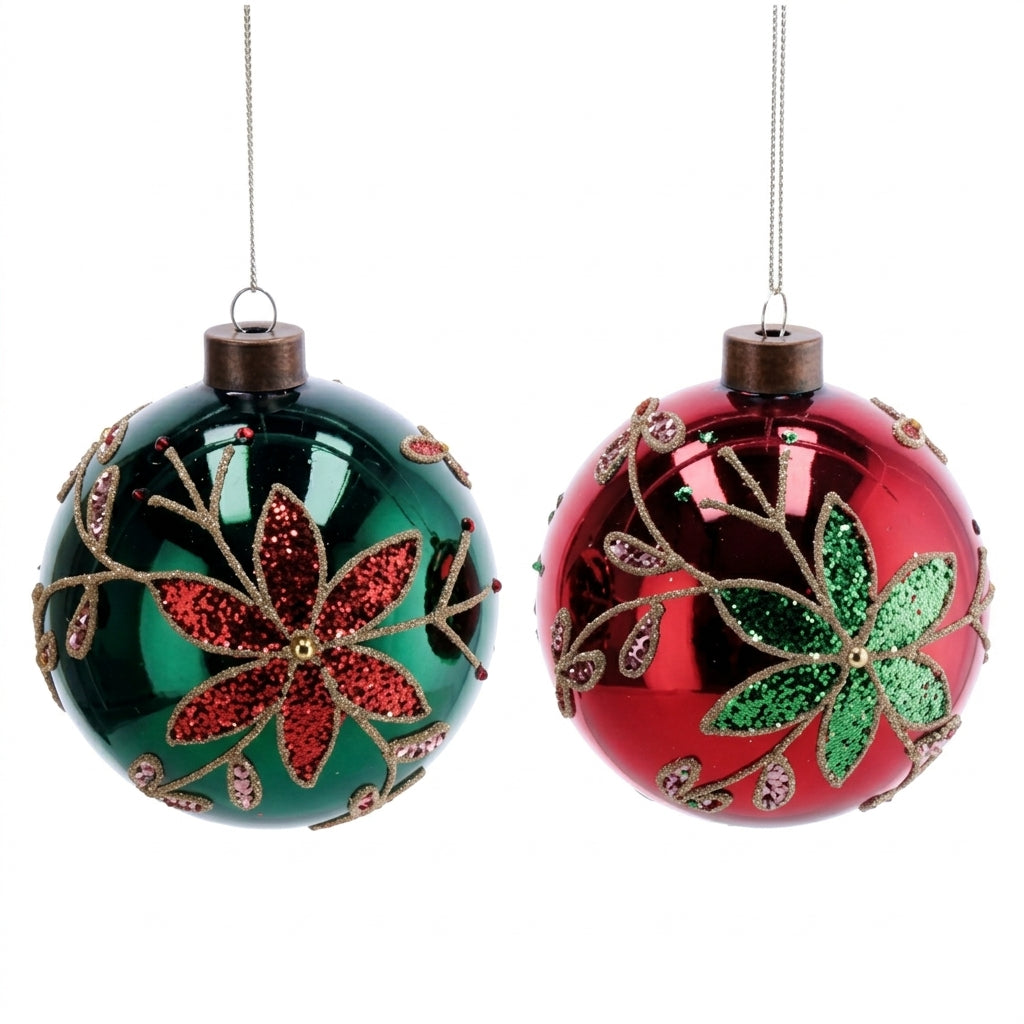 Ad Trend Christmas Bauble in Glass Assorted Ø10 cm 1 pcs – Decorative Christmas Tree Ornament
