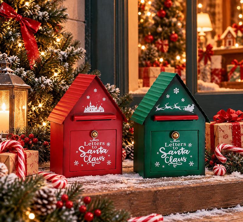 Ad Trend Cassetta Natalizia Decorativa Ass. 1 Pz in Ferro 30x18xH44 cm – Decorazione di Natale per la Casa e Allestimenti Natalizi