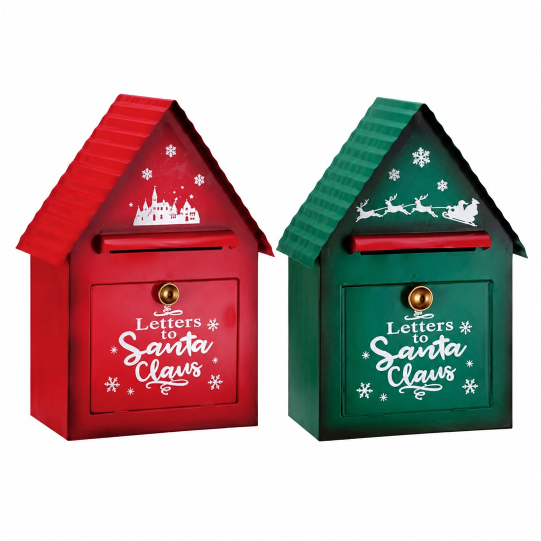 Ad Trend Cassetta Natalizia Decorativa Ass. 1 Pz in Ferro 30x18xH44 cm – Decorazione di Natale per la Casa e Allestimenti Natalizi