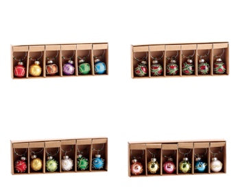 Ad Trend Set 6 Christmas Glass Wine Glass Markers in the Shape of Assorted Christmas Baubles 1 Pack – Decorative Table Accessories for Christmas