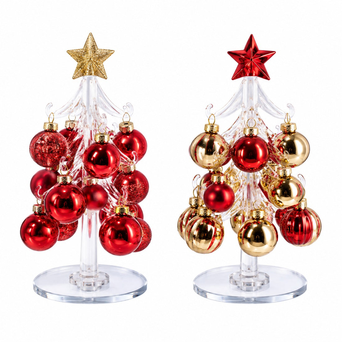 Ad Trend Decorative Christmas Tree with Assorted Glass Baubles Ø9xH20 cm 1 Pcs – Christmas Home Decoration