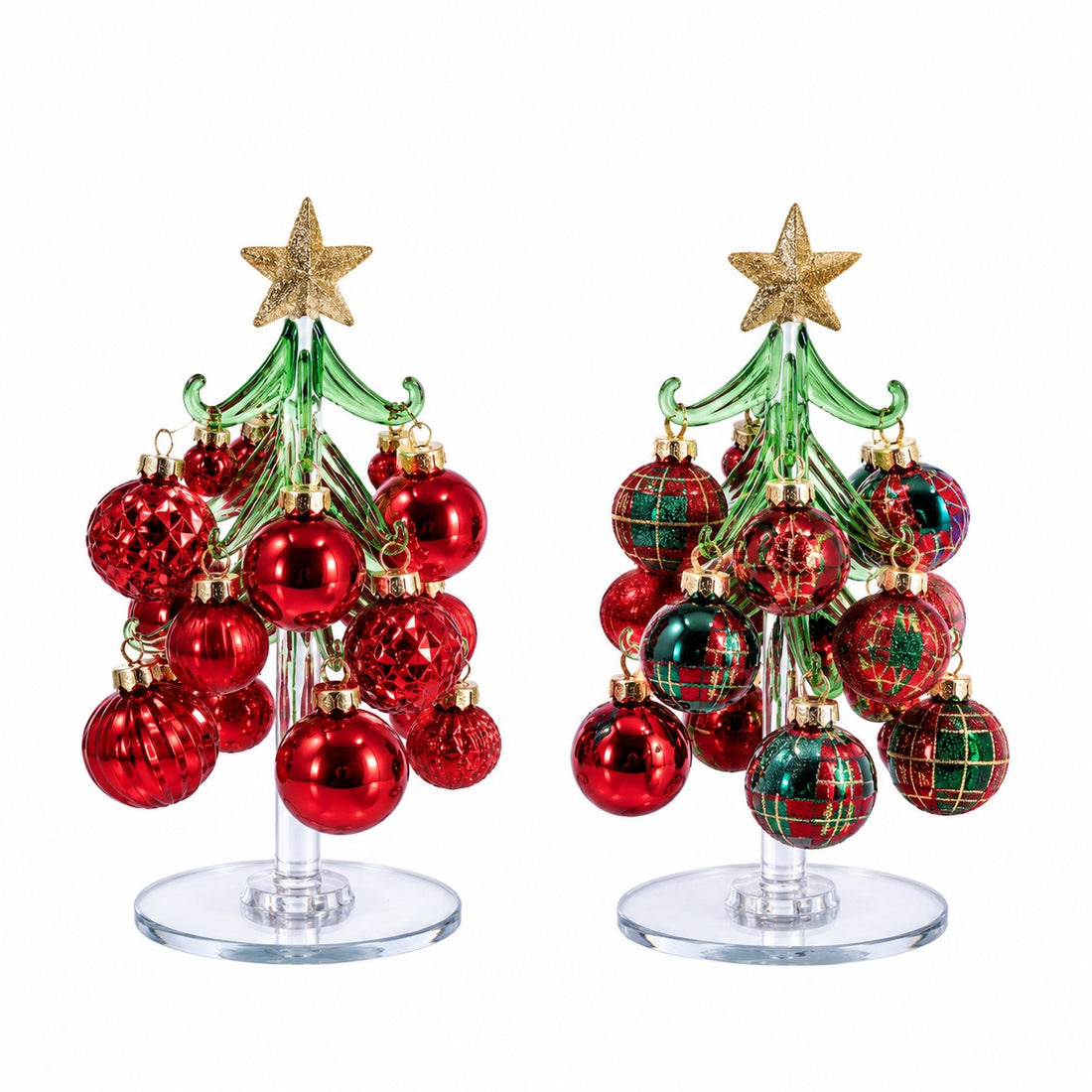 Ad Trend Decorative Christmas Tree with Assorted Glass Baubles Ø7xH15.5 cm 1 Pcs – Christmas Home Decoration