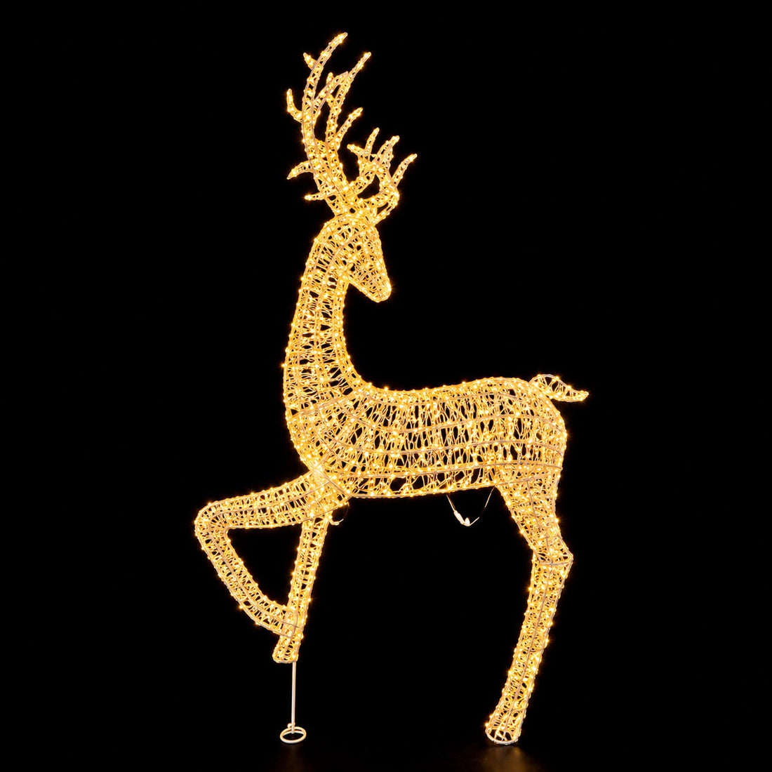 Ad Trend Illuminated Reindeer Gold 5200 Led in Plastic IP44 123x40xH270 cm – Christmas Decoration for Outdoor and Garden