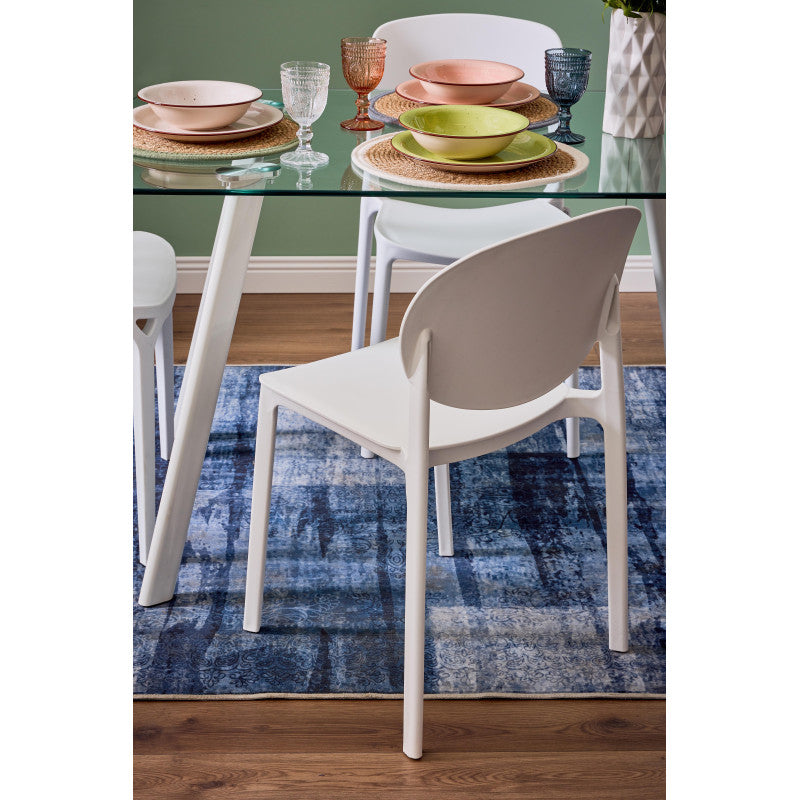 Dimo Eloise White Polypropylene Chair