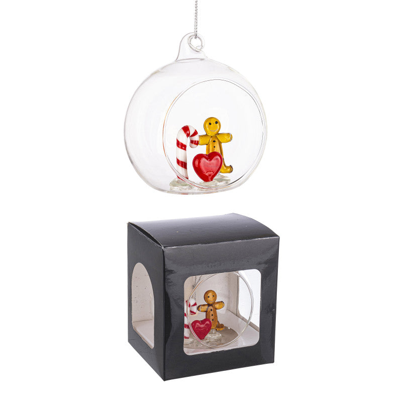 Bizzotto Open Ball Yule Candy Glass 8cm | L'Arcolaio