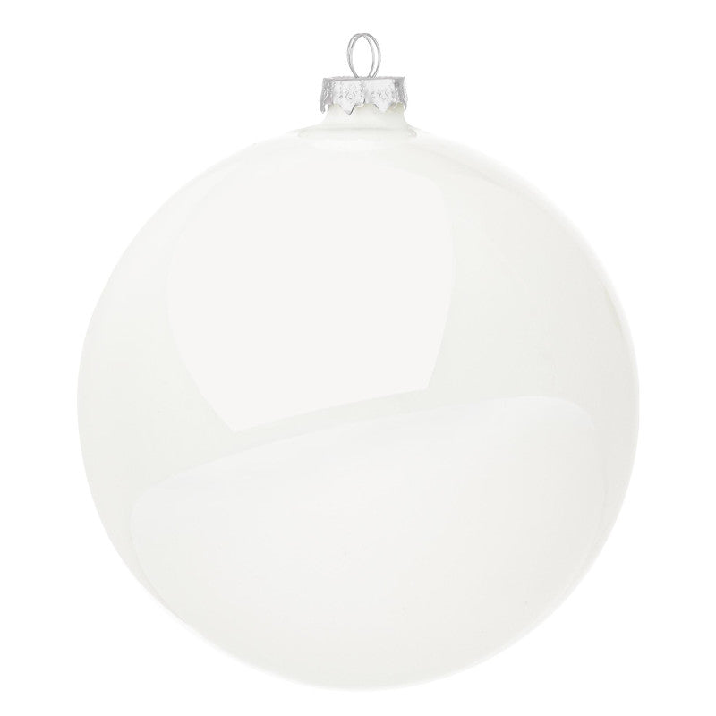 Bizzotto Sfera Glossy White Glass 15cm - L'Arcolaio