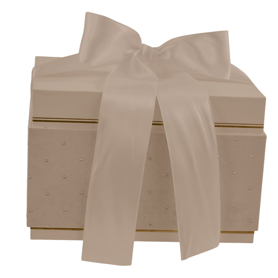 L'Arcolaio Medium Rectangular Christmas Box in Dove Grey Velvet