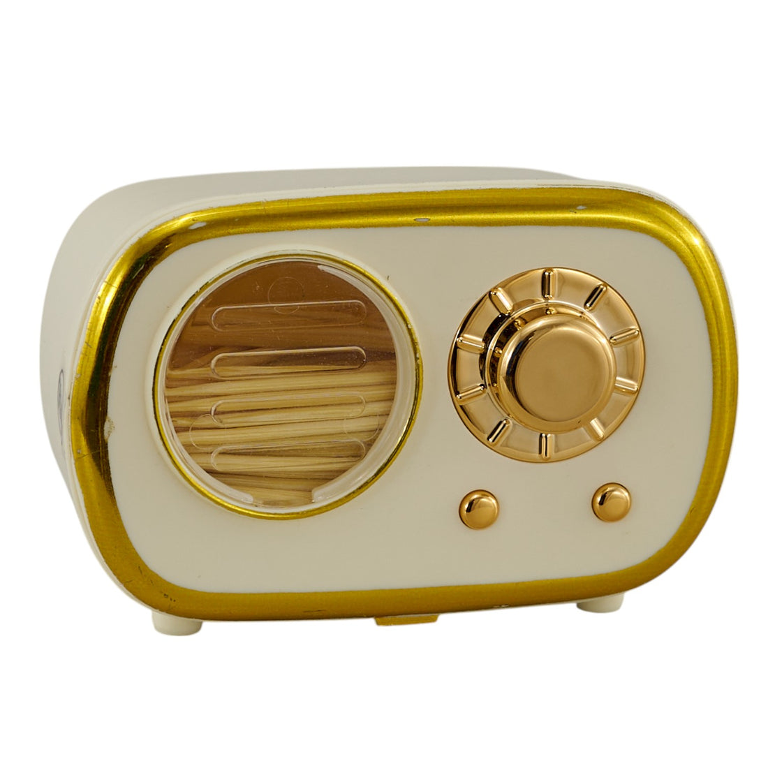 L'Arcolaio White Radio Toothpick Holder 7.5x4.5x4 cm Original Table Accessory