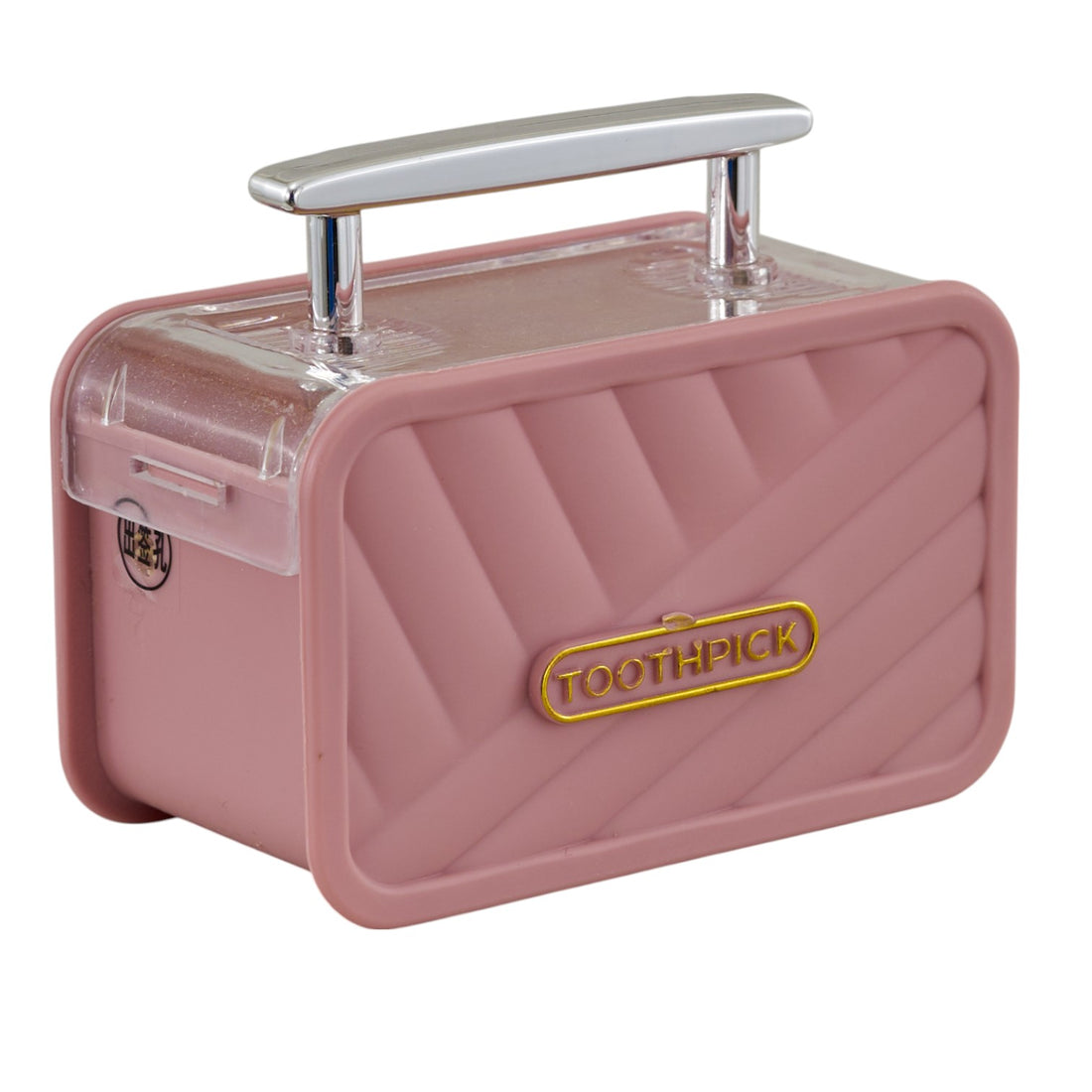 The Arcolaio Pink Suitcase Toothpick Holder 7.5x5x3.5 cm Original Table Accessory