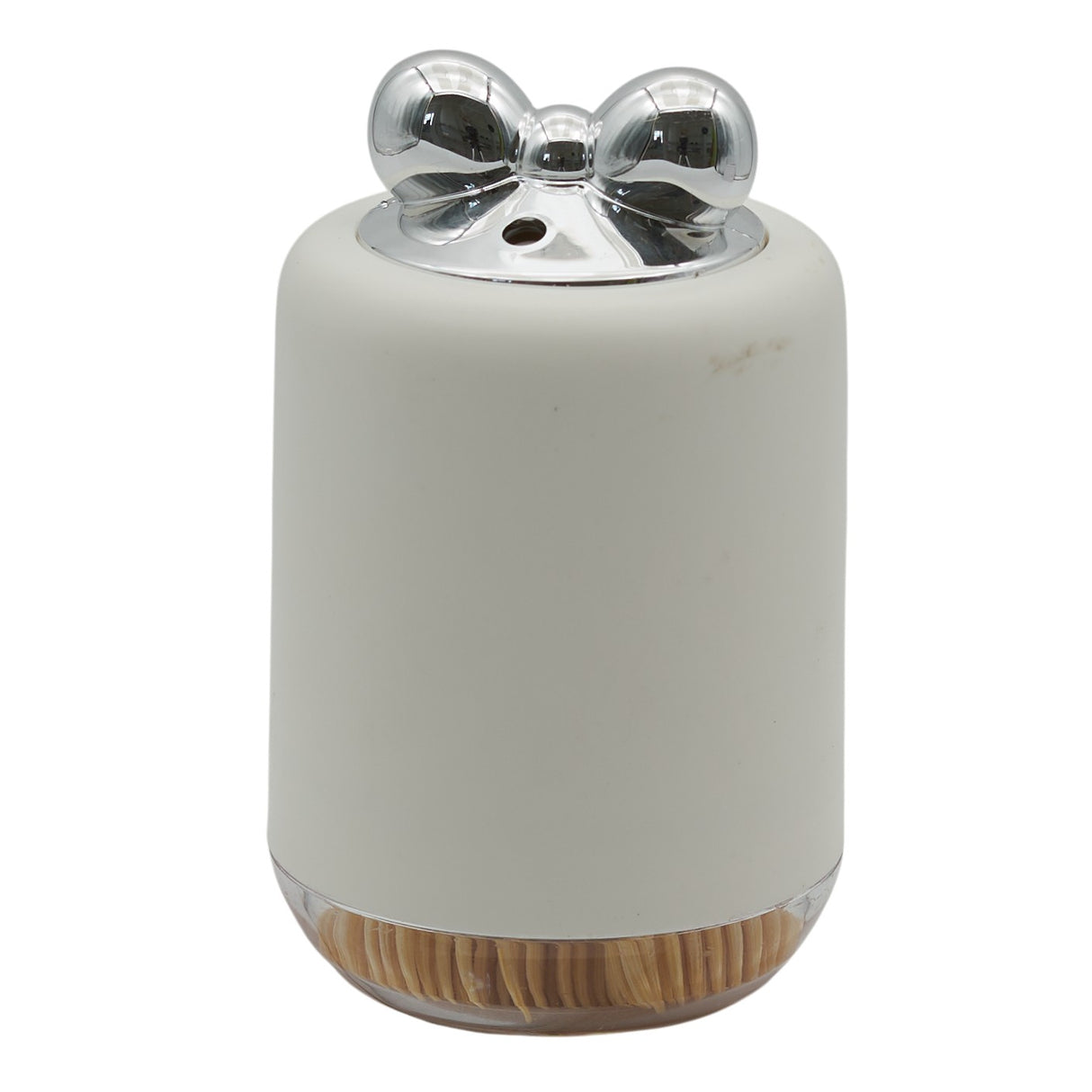 L'Arcolaio Portastuzzicadenti Scatola con Fiocco Argento Accessorio Elegante per Tavola
