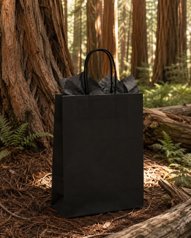 L'Arcolaio Black Kraft Shopper Christmas Gifts 54X14X45 Cm Box of 10 Pcs