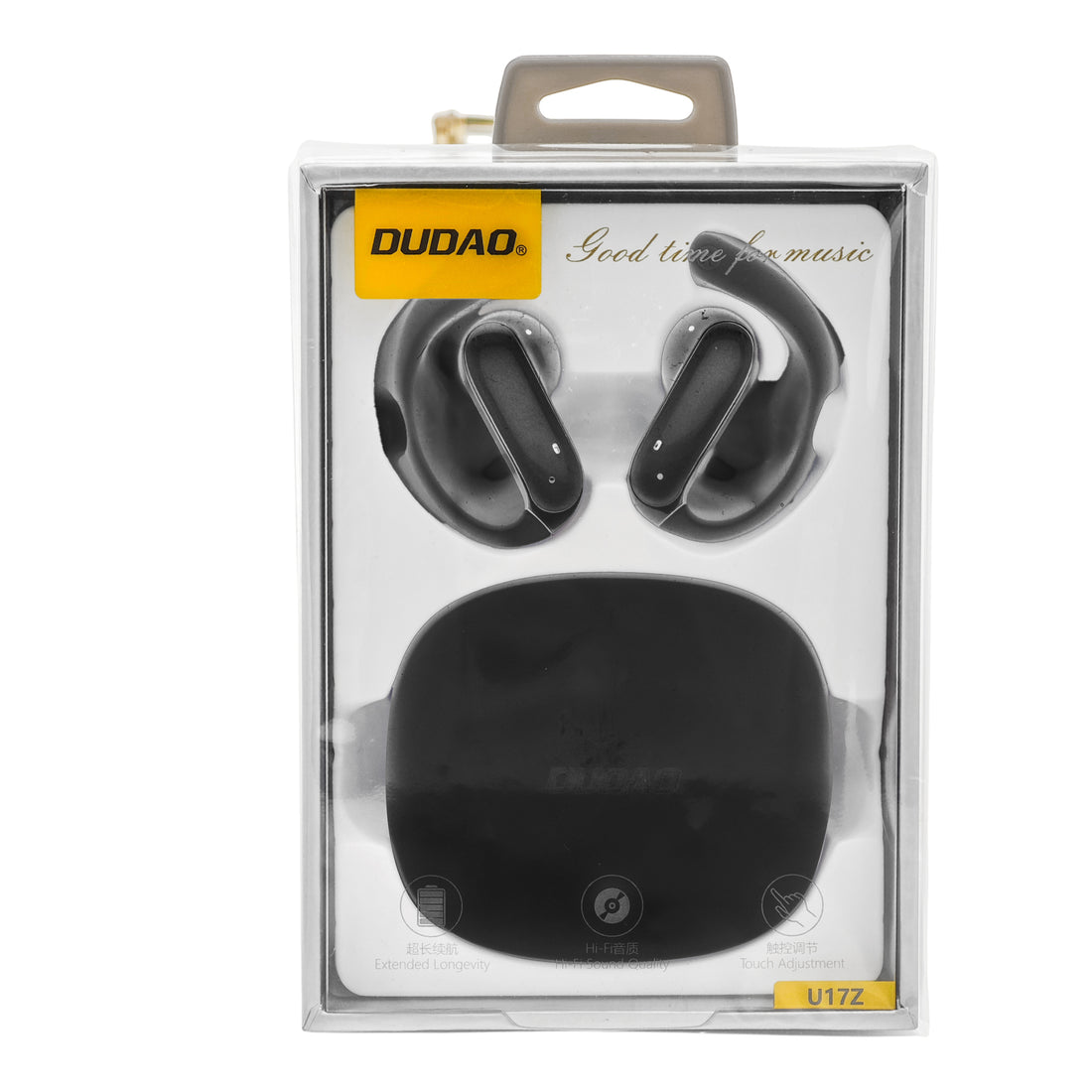 L'Arcolaio TWS Wireless Bluetooth Earbuds with Sport Hooks, Touch Control, Hi-Fi Audio, Charging Case, Black