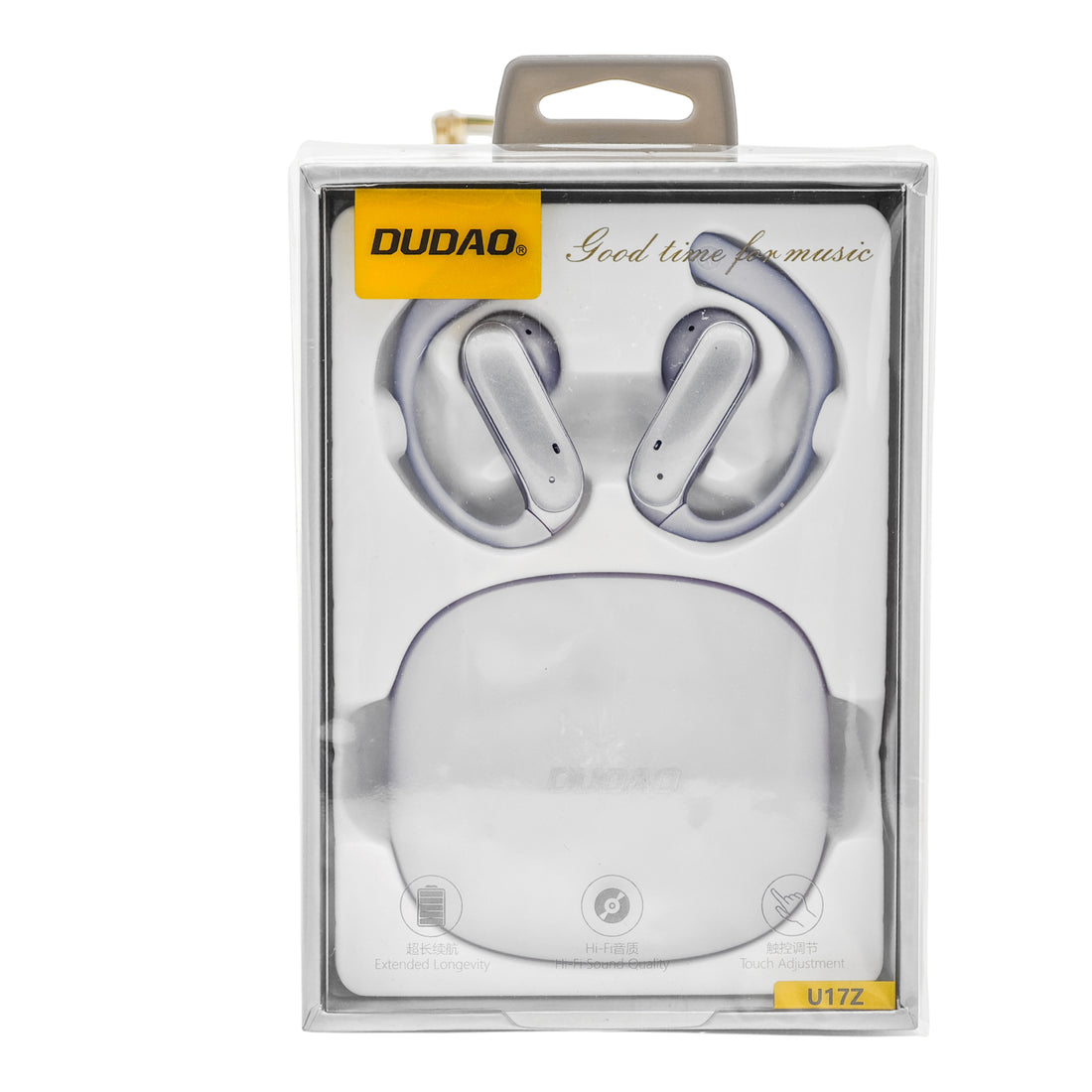 L'Arcolaio TWS Wireless Bluetooth Earbuds with Sport Hooks, Touch Control, Hi-Fi Audio, Charging Case, White