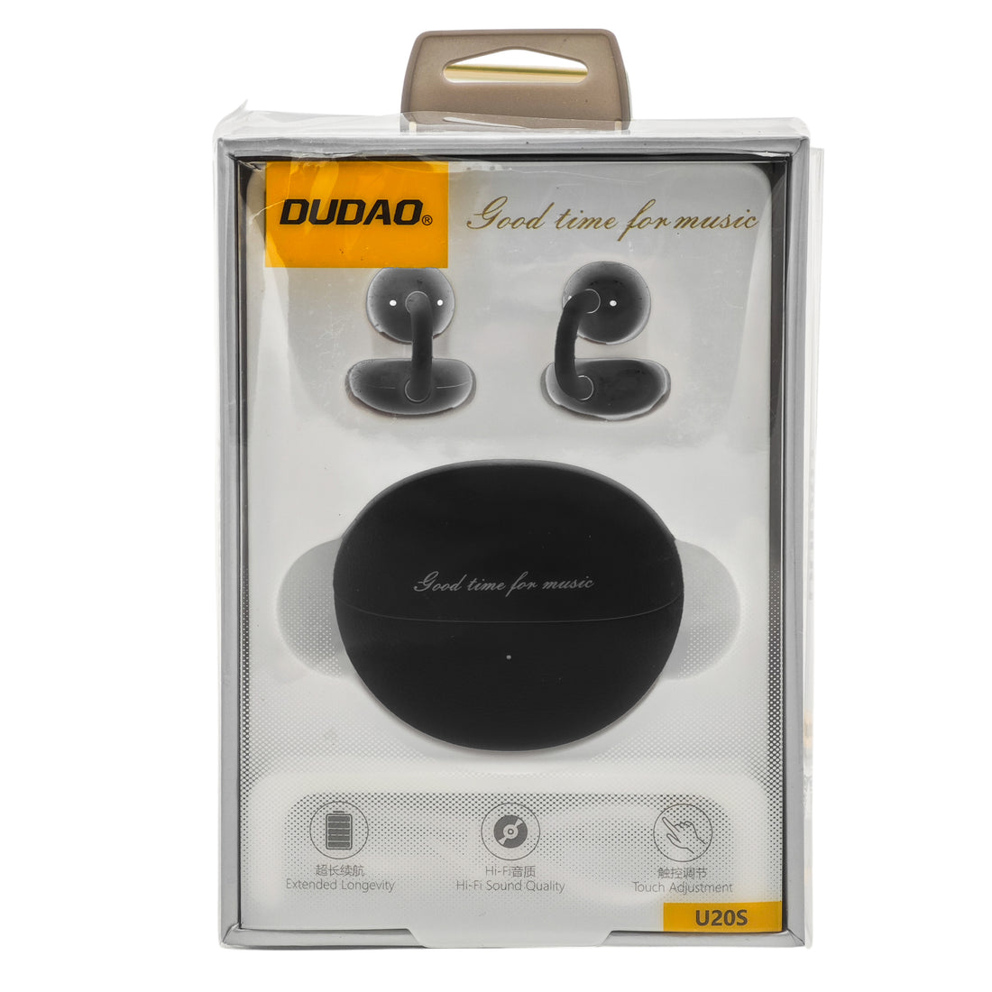 L'Arcolaio Wireless TWS Open-Ear Bluetooth Earbuds with Touch Control, Hi-Fi Audio, Charging Case, Black
